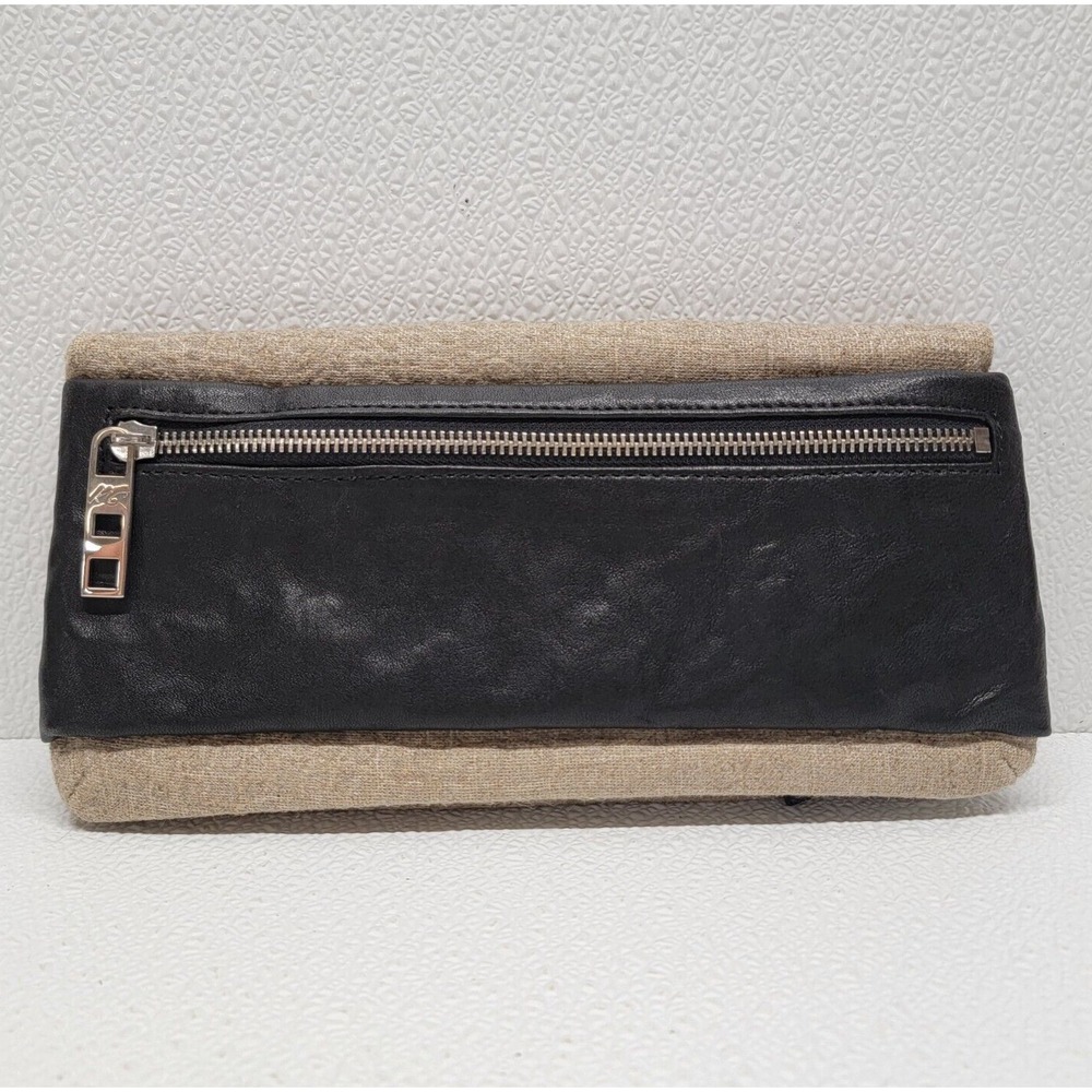 Kenneth Cole Productions L.P. Clutch Bag Wallet Tan Black - Alligator Pattern
